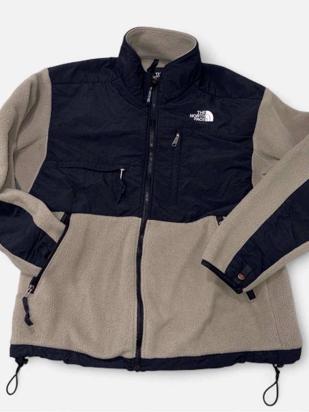 The North Face Men’s Large Taupe Black Full Zip Fleece Jacket